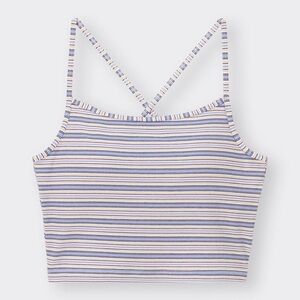 GU Women Bra-Feel 2Way Striped Cropped Camisole